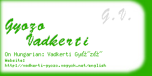gyozo vadkerti business card